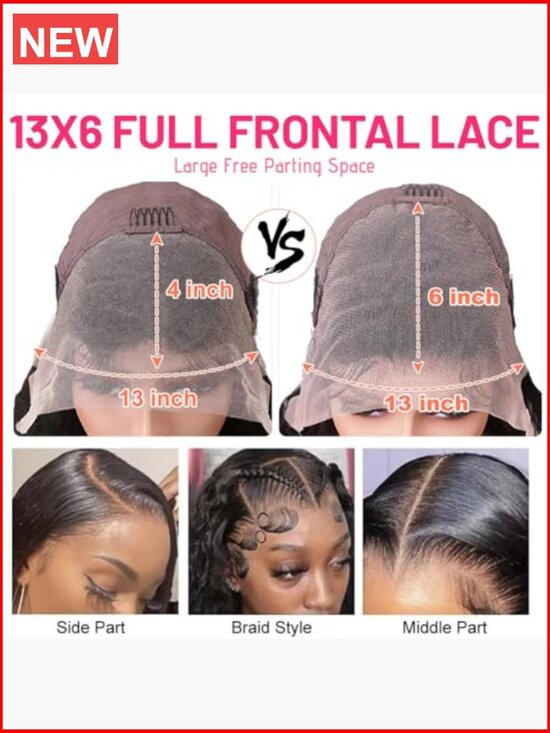 200 Density 13x6 Water Wave Lace Front Wig Human Hair Pre Plucked Glueless HD
